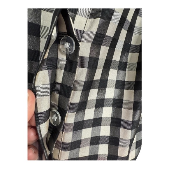 Eliza J Gingham Checkered Hot Pink Sash Button Down Sleeveless Dress NWOT 4 - Picture 5 of 16